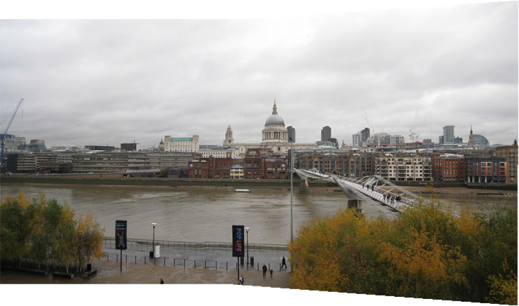 View of the City of London across the Thames